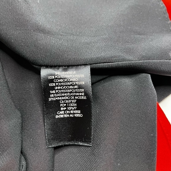 Alice + Olivia Color Block Black and Red Sleeveless Shift Dress Size Medium - Picture 8 of 9